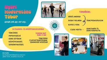 Nyári moderntánc tábor az Általérben (2026)